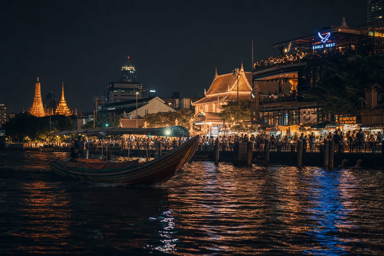 Nocny Bangkok 2026: rejs po Chao Phraya, rooftop bary i bezpieczne night markety
