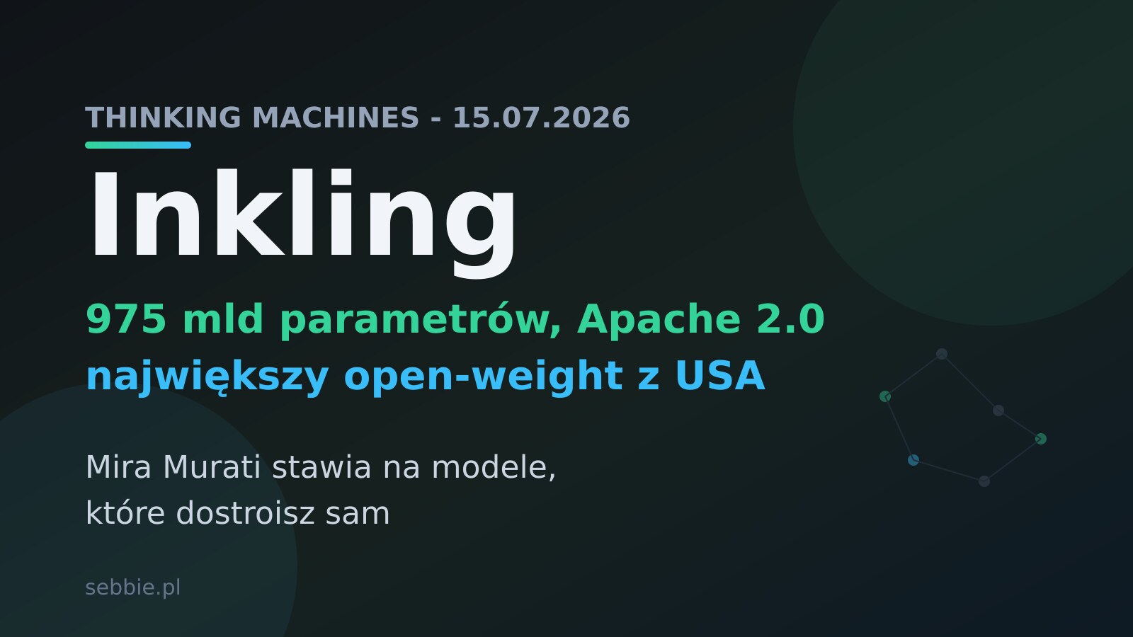 Inkling od Thinking Machines: Mira Murati stawia wszystko na modele, które dostroisz sam